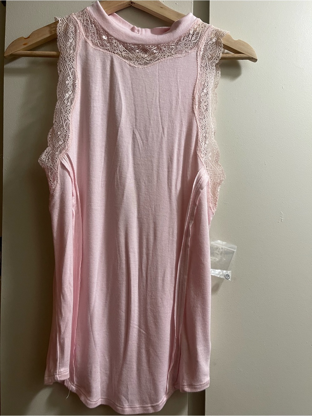 Free People Petal Party Mock Neck Tank Pink Large